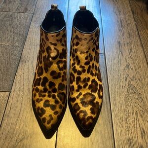 Pointed toe cheetah bootie